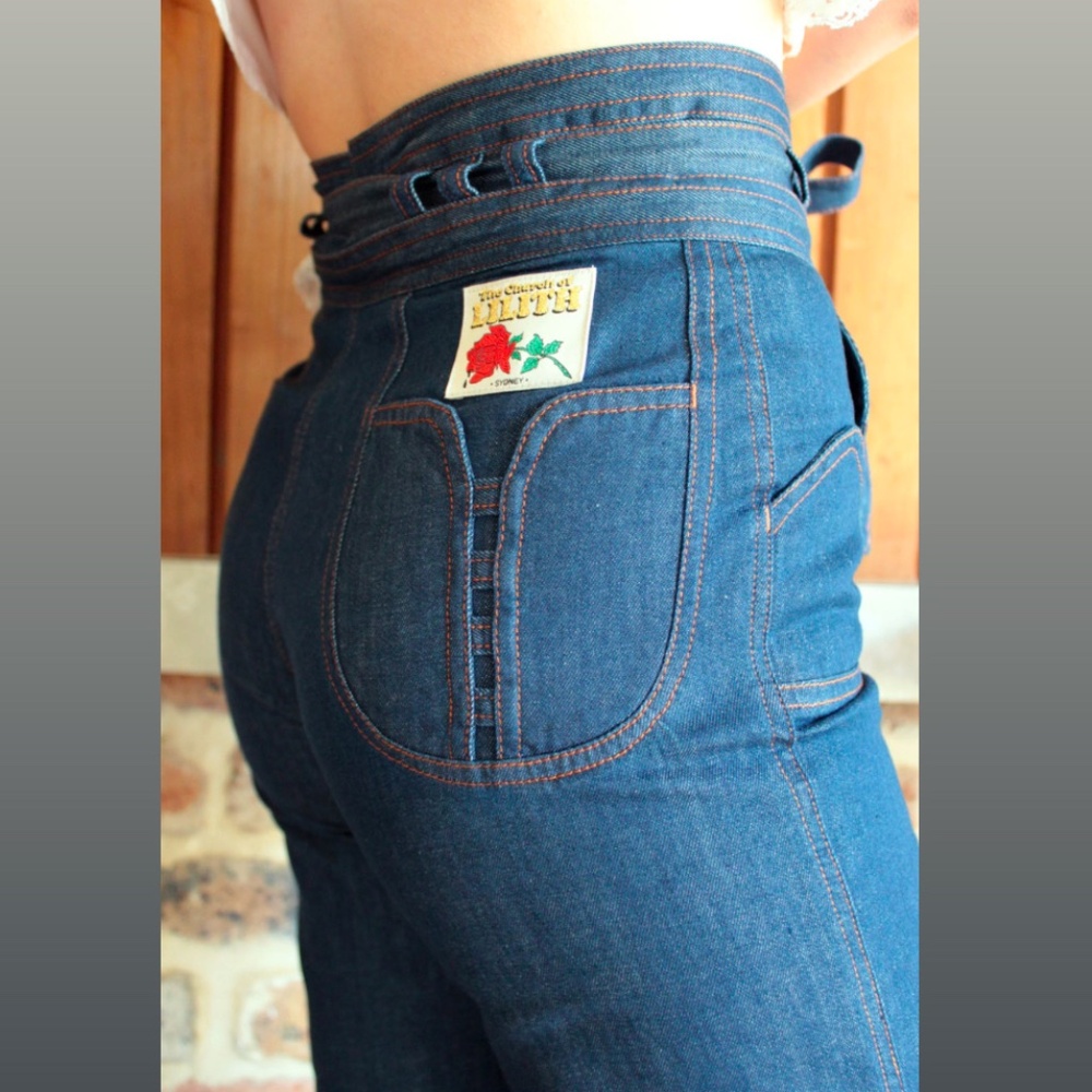 VINTAGE 70's FLARE "BRIGITTE" JEAN - Picture 5 of 8